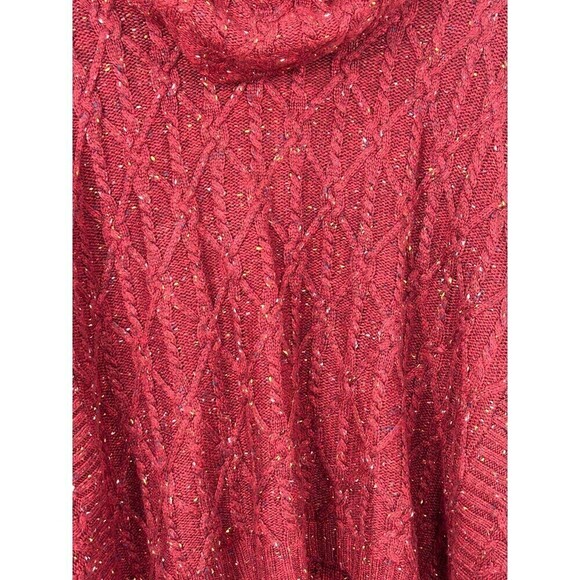 New St Johns Bay Women Sz XXL Maroon Red Sweater Short Dolman Sleeve Pullover E4 - Picture 6 of 12